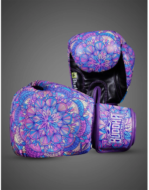 Buddha Mandala Purple Gloves. Professional performance with GS-3 protection.