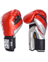 Trust Fight Squire Semi Piel Rojo, Plata y Negro metalizados, los mejores guantes de boxeo para luchadores avanzados.