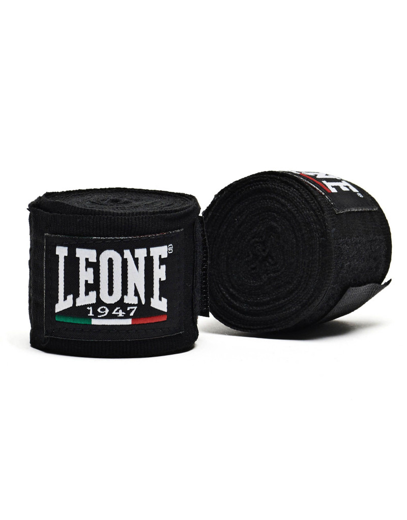 Leone 1947 Boxing Bandages, 2.5m, Black | Il Coliseum