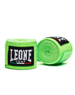 Vendas de Boxeo Leone 1947 3,5 m Verde Lima | Algodón Semielástico para Protección de Manos y Muñecas en Deportes de Contacto
