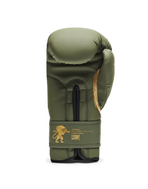 Guantes de Boxeo Leone 1947 IDOL Verde Militar | PU Ligero NO SHOCK para Boxeo, Kick Boxing y Muay Thai