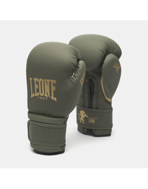 Leone 1947 IDOL Military Green Boxing Gloves | Lightweight PU, NO SHOCK, for Boxing, Kickboxing and Muay Thai