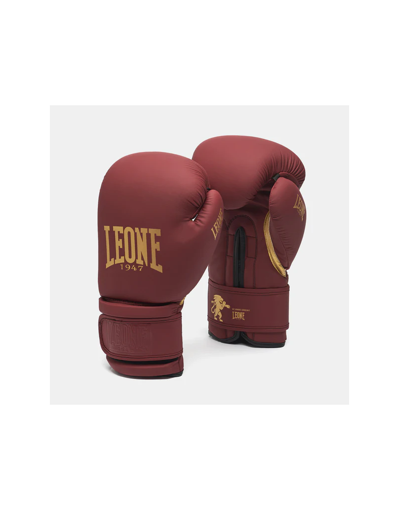 Guantes Muay Thai Leone 1947 IDOL Burdeos | PU Ligero con NO SHOCK para Boxeo, Kick Boxing y K1