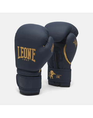 Leone 1947 IDOL Navy Blue Boxing Gloves | Lightweight PU with NO SHOCK for Muay Thai, Kickboxing and Sparring