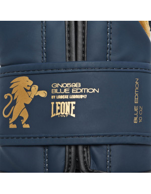 Guantes Boxeo Leone 1947 IDOL Azul Marino | PU Ligero con NO SHOCK para Muay Thai, Kick Boxing y Sparring