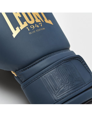 Guantes Boxeo Leone 1947 IDOL Azul Marino | PU Ligero con NO SHOCK para Muay Thai, Kick Boxing y Sparring