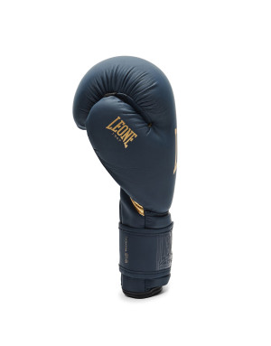 Guantes Boxeo Leone 1947 IDOL Azul Marino | PU Ligero con NO SHOCK para Muay Thai, Kick Boxing y Sparring
