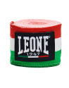 Vendas de Boxeo Leone 1947 3,5m Tricolor Italia | Il Coliseum| Algodón Semi-elástico con Velcro Diseñas para Boxeo y Muay thai