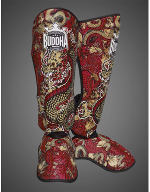 Red Buddha Dragon Shin Guards | Muay Thai, Kickboxing and MMA