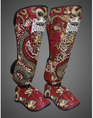 Red Buddha Dragon Shin Guards | Muay Thai, Kickboxing and MMA