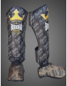 Buddha Top Premium Black Shin Guards | Muay Thai, Kickboxing and MMA