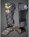 Buddha Top Premium Black Shin Guards | Muay Thai, Kickboxing and MMA