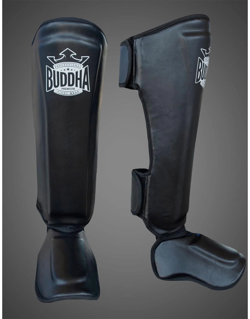 Buddha Epic Black Shin Guards for Pro Training – Maximum Protection and Style