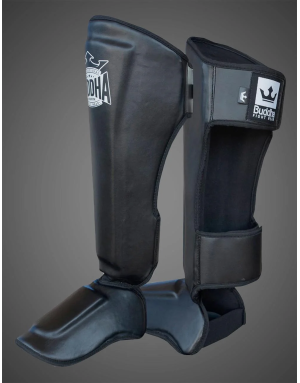 Buddha Epic Black Shin Guards for Pro Training – Maximum Protection and Style