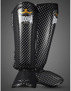 Espinilleras Buddha Titanium Negras para MMA y Muay Thai – Entrena Seguro y con Estilo