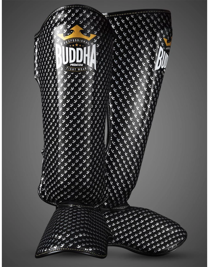 Espinilleras Buddha Titanium Negras para MMA y Muay Thai – Entrena Seguro y con Estilo