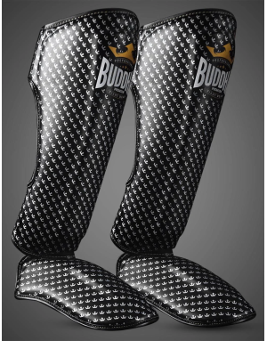 Espinilleras Buddha Titanium Negras para MMA y Muay Thai – Entrena Seguro y con Estilo