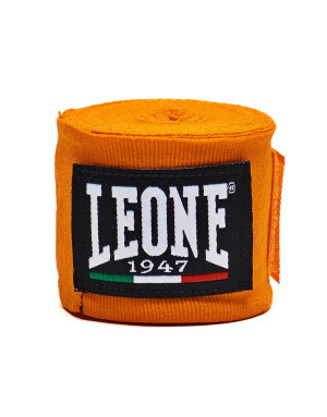 Leone 1947 Orange Boxing Bandages, 3.5 m | Semi-elastic protective bandages for boxing, Muay Thai and MMA