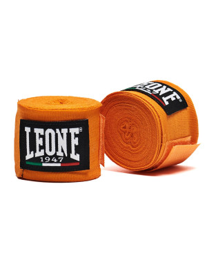 Leone 1947 Orange Boxing Bandages, 3.5 m | Semi-elastic protective bandages for boxing, Muay Thai and MMA