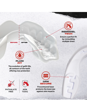 Protector Bucal Safejawz Intro Series Blanco | Ajuste Seguro y Protección Deportiva
