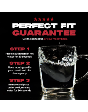 Safejawz Intro Series Black – Adjustable and Secure Mouthguard for Boxing, MMA and Kickboxing