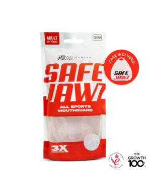 Safejawz Intro Series Transparente – Bucal Profesional Remodelable para Entrenamiento de Boxeo y MMA