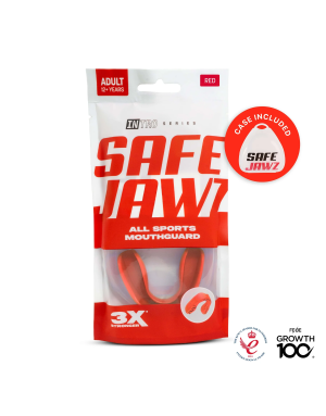 Safejawz Intro Series Red – Adjustable and Secure Mouthguard for Boxing, Muay Thai and Kickboxing
