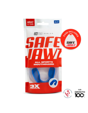 Safejawz Intro Series Azul – Protector Bucal Seguro y Adaptable para Boxeo, Muay Thai y MMA
