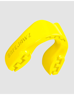Safejawz Intro Series Amarillo Fluor – Protector Bucal Ajustable y Seguro para Boxeo, Muay Thai y MMA