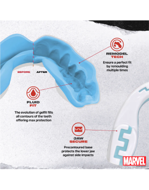 Safejawz Marvel Spider-Gwen Mouthguard – Professional Fit and Advanced Protection for Boxing and MMA
