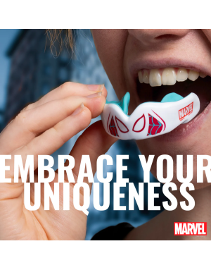 Safejawz Marvel Spider-Gwen Mouthguard – Professional Fit and Advanced Protection for Boxing and MMA