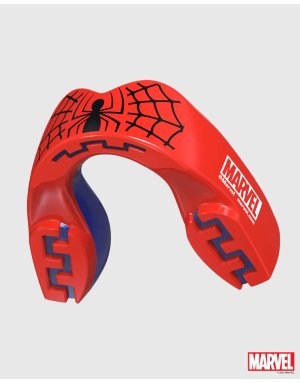 Protector bucal SafeJawz Marvel Spider-Man — doble capa de protección, ajuste cómodo y diseño inspirado en el héroe arácnido.