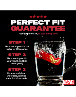 Protector Bucal Safejawz Marvel Capitana Marvel – Máxima Protección y Ajuste Profesional para Deportes de Contacto