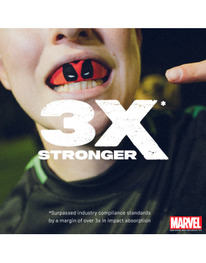 Protector Bucal Safejawz Marvel Deadpool – Protección Doble Capa y Ajuste Fluid Fit™ para Deportes de Contacto