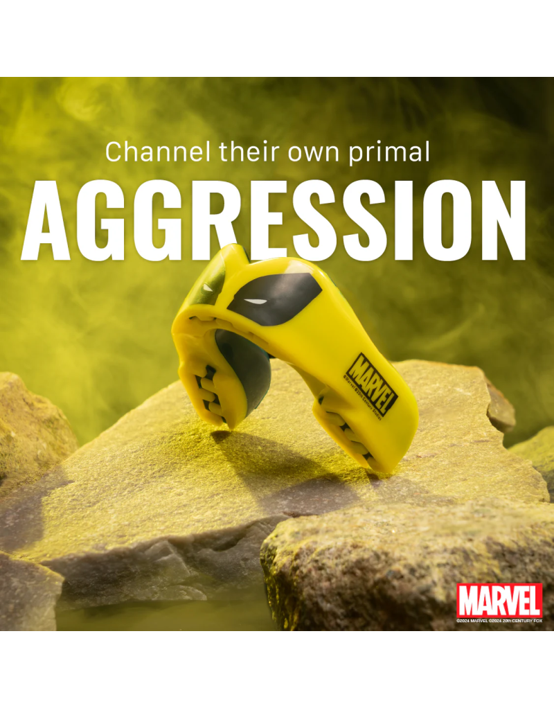 Safejawz Marvel Wolverine Mouthguard – Double-Layer, Fluid Fit™ and Maximum Protection for Contact Sports