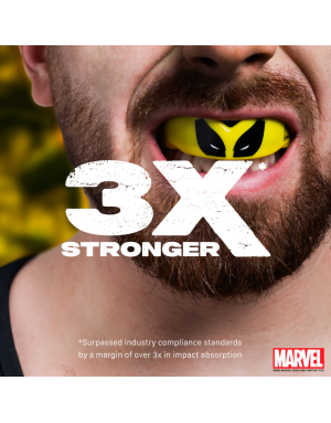 Protector Bucal Safejawz Marvel Wolverine – Doble Capa, Ajuste Fluid Fit™ y Máxima Protección en Deportes de Contacto