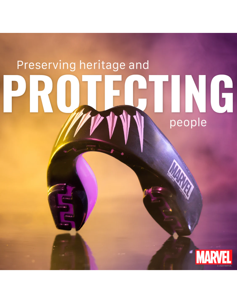 Protector Bucal Safejawz Marvel Black Panther – Protección Wakandiana, Doble Capa y Ajuste Fluid Fit™ Profesional