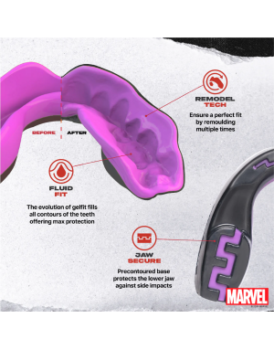 Safejawz Marvel Black Panther Mouthguard – Wakandan Protection, Double-Layer and Professional Fluid Fit™