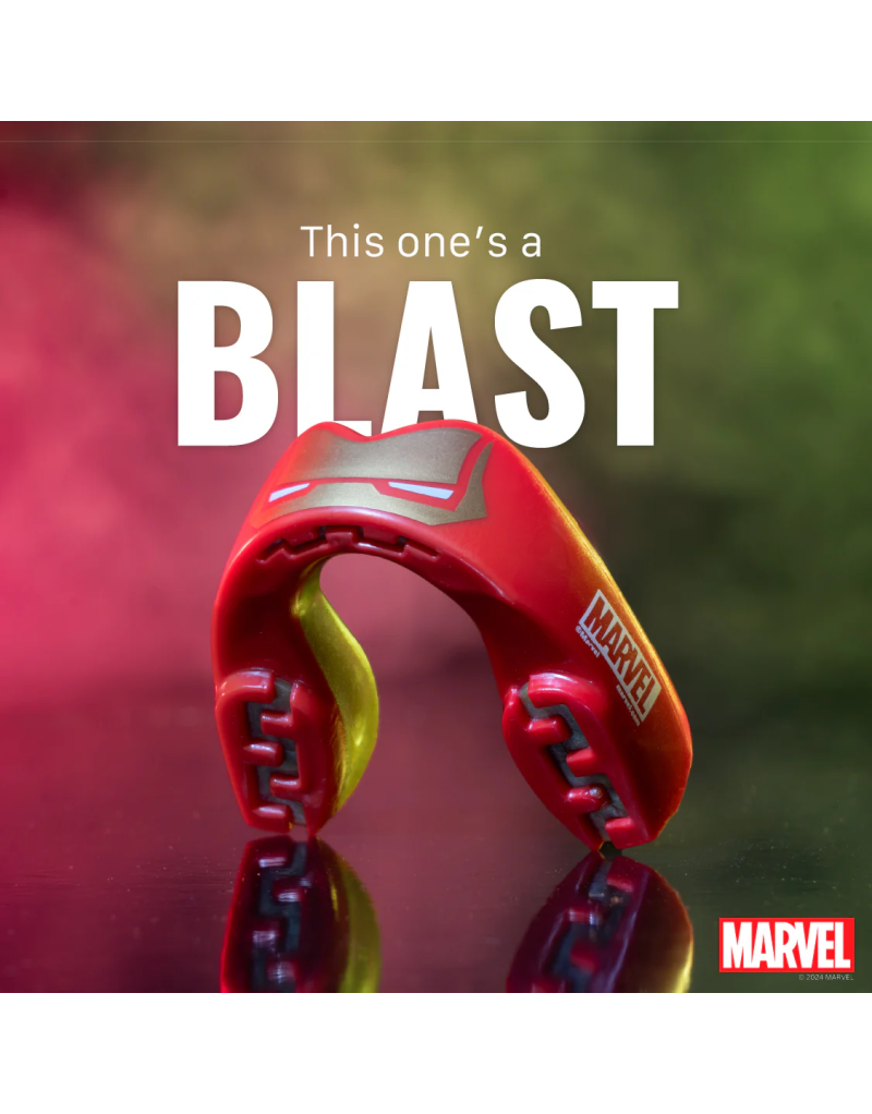Safejawz Marvel Iron Man Mouthguard – Advanced Technology, Double-Layer Construction and High-Performance Fluid Fit™