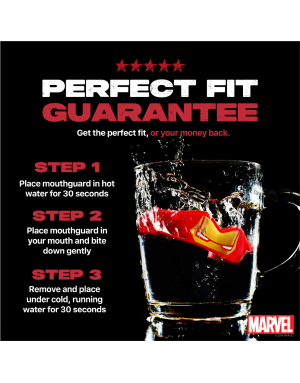 Safejawz Marvel Iron Man Mouthguard – Advanced Technology, Double-Layer Construction and High-Performance Fluid Fit™