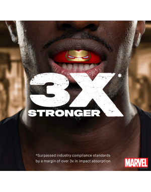 Safejawz Marvel Iron Man Mouthguard – Advanced Technology, Double-Layer Construction and High-Performance Fluid Fit™