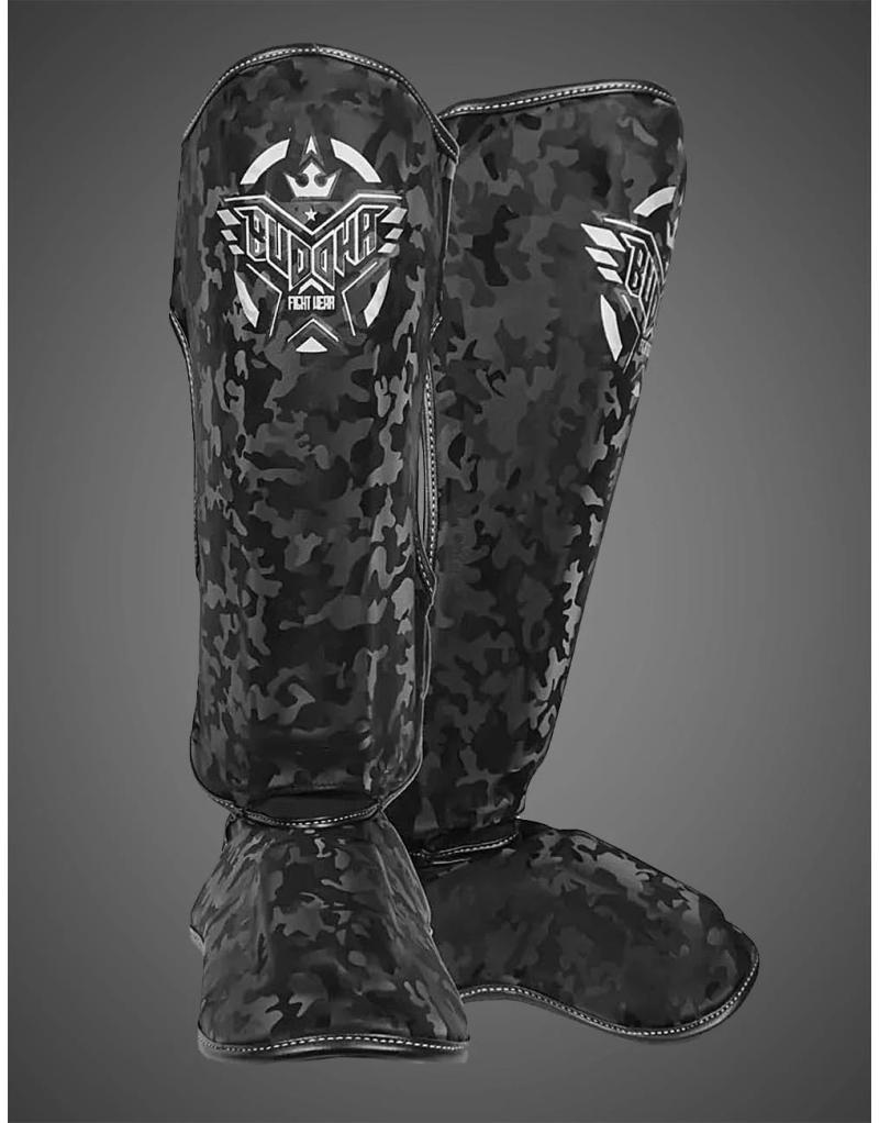 Buddha Army Black Shin Guards | Professional protection and style – Il Coliseum