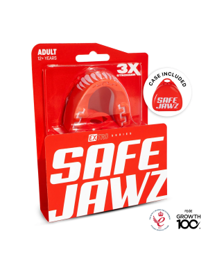 Bucal Safejawz Extro Series Viper — diseño de serpiente agresivo, doble capa, ajuste moldeable.