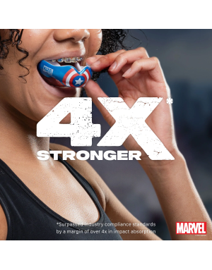 Protector Bucal Safejawz Marvel Ortho Series Capitán América | Adulto