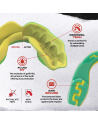 Protector Safejawz Extro Series Ogre diseño de Ogro verde y amarillo, máxima protección y ajuste perfecto.