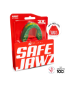Protector Safejawz Extro Series Ogre diseño de Ogro verde y amarillo, máxima protección y ajuste perfecto.