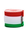 Leone 1947 4.5m Italian Tricolour Boxing Bandages | Il Coliseum | Semi-elastic cotton with Velcro, designed for boxing and Muay