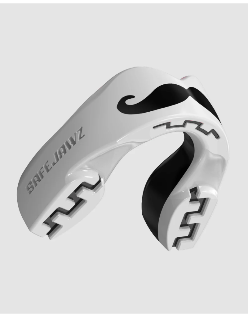 Bucal Safejawz Extro Series Mo. Diseño divertido con bigote ¨Mustache¨, doble capa y ajuste perfecto. Recomendado para la lucha.